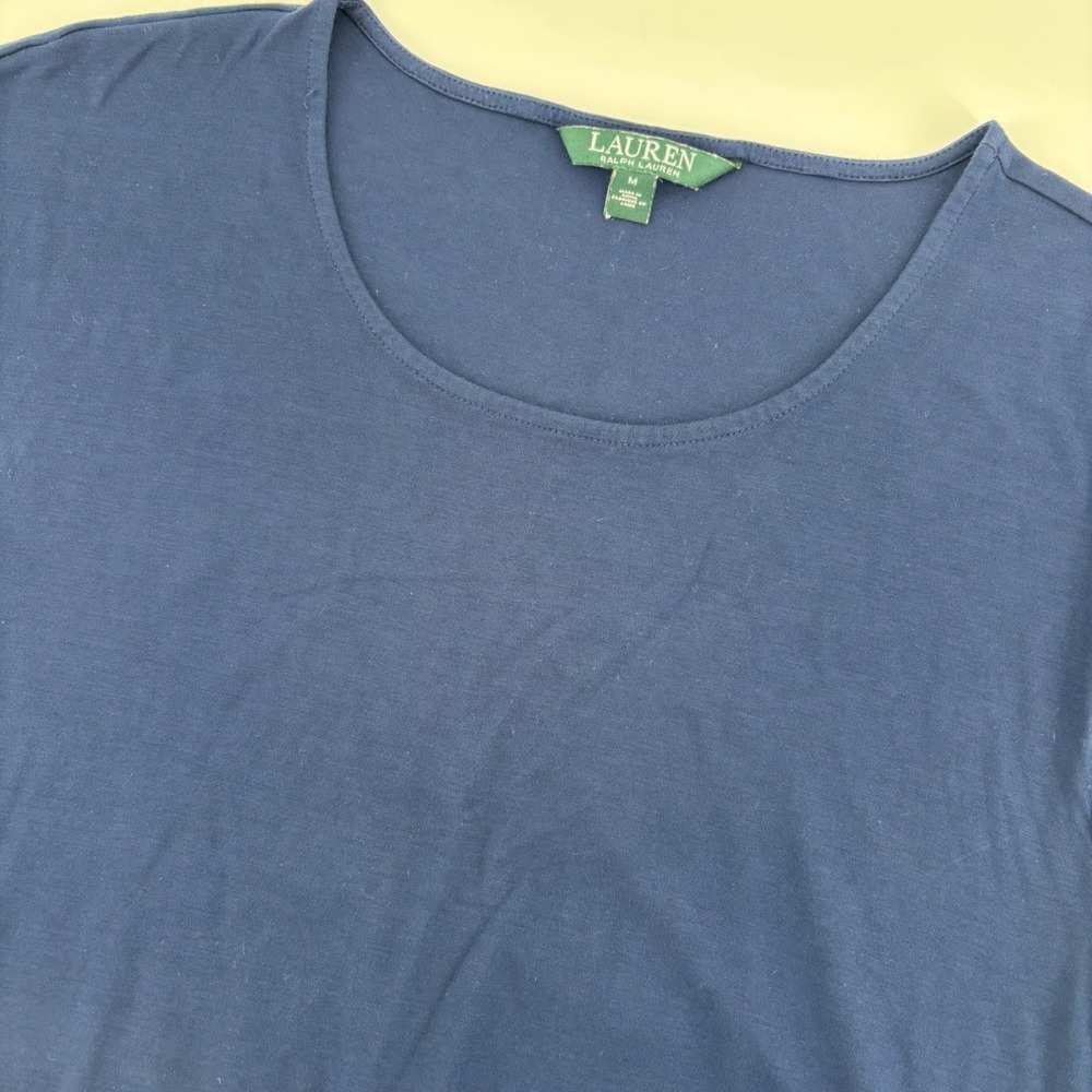 Lauren Ralph Lauren Sheath Dress Womens M Navy‎ Blue Excellent Sleeveless Jersey